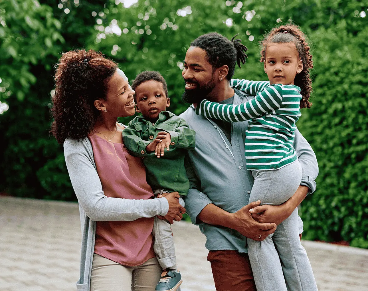 Young family enjoying time together